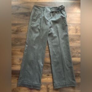 Ann Taylor LOFT Gray Belted Trouser Pants Women’s Size 10